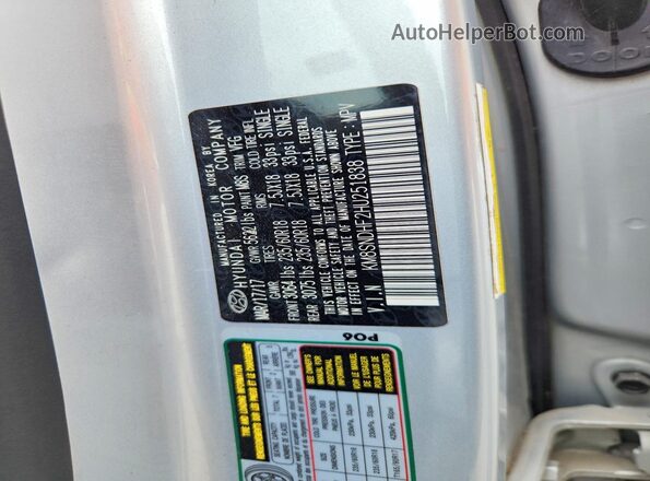 KM8SNDHF2HU251838 2017 HYUNDAI SANTA Silver Widok wnętrza 360 stopni
