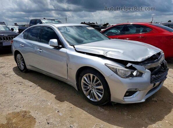 JN1EV7AP4JM352412 2018 INFINITI Q50 Серебряный Вид сзади