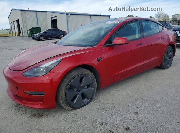 5YJ3E1EA9PF466561 2023 TESLA MODEL 3 Красный Задняя левая четверть