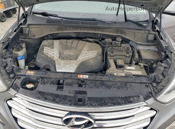 KM8SRDHF5GU158640 2016 HYUNDAI SANTA FE Серебряный Вид подкапотного пространства