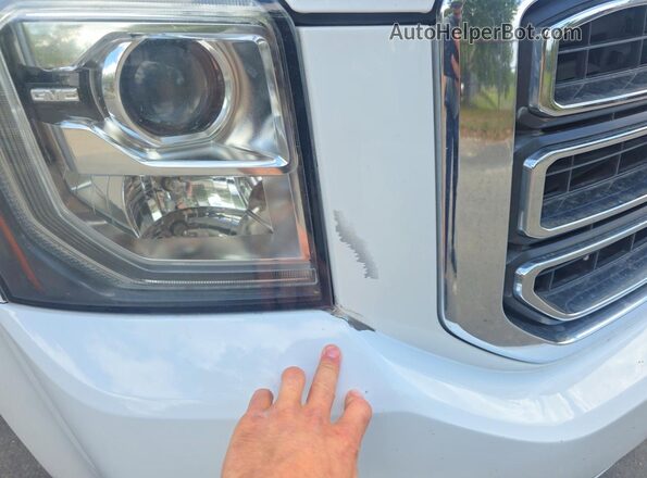 1GKS1GKC5LR286809 2020 GMC YUKON White Widok naklejki z numerem VIN