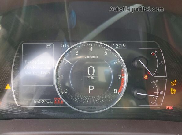 58ADZ1B12LU076324 2020 LEXUS ES White Widok zestawu wskaźników