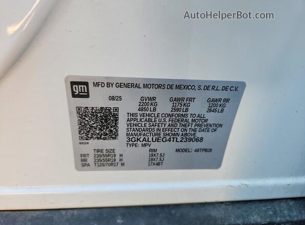 3GKALUEG4TL239068 2026 GMC TERRAIN White Widok komory silnika