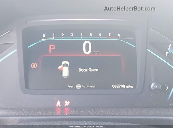 5FNRL6H2XKB099177 2019 HONDA ODYSSEY White Widok tylnych siedzeń
