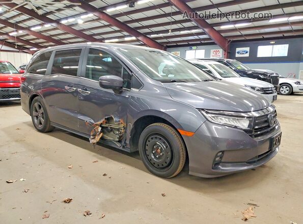 5FNRL6H51MB011856 2021 HONDA ODYSSEY Gray Delantero derecho