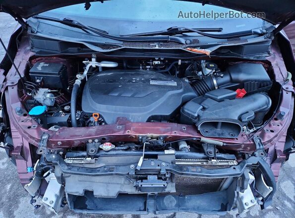 5FNRL6H59LB054937 2020 HONDA ODYSSEY Burgundy Vista del compartimento del motor