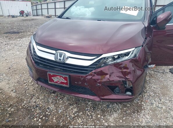 5FNRL6H71KB129436 2019 HONDA ODYSSEY Maroon Vista frontal