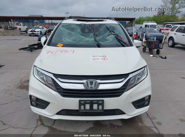 5FNRL6H75JB020489 2018 HONDA ODYSSEY White უკანა სალონის ხედი