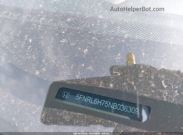 5FNRL6H75NB036309 2022 HONDA ODYSSEY Красный 