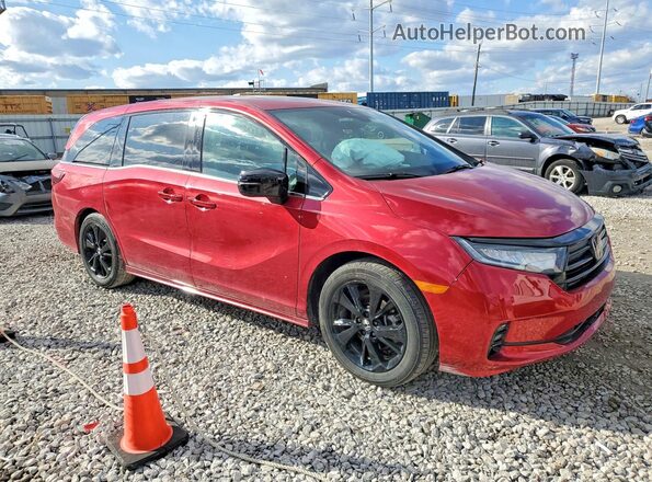 5FNRL6H75PB043974 2023 HONDA ODYSSEY Red Front right
