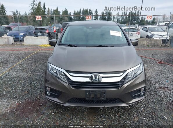 5FNRL6H77JB094495 2018 HONDA ODYSSEY Brown Widok zestawu wskaźników