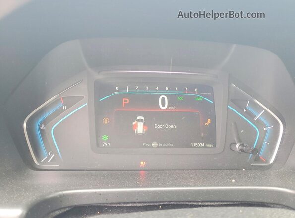 5FNRL6H78KB026059 2019 HONDA ODYSSEY Charcoal Vista del cuadro de instrumentos