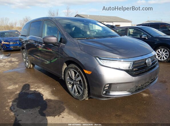 5FNRL6H88MB016644 2021 HONDA ODYSSEY Серый Передняя правая четверть