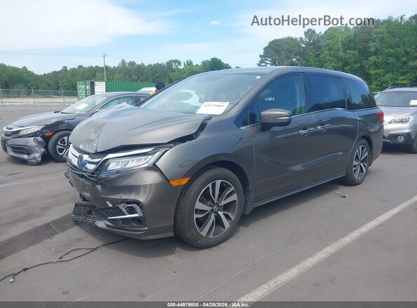 5FNRL6H93JB008407 2018 HONDA ODYSSEY Gray Передня ліва чверть
