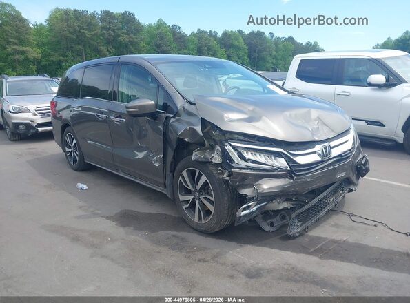 5FNRL6H93JB008407 2018 HONDA ODYSSEY Gray Передня права чверть