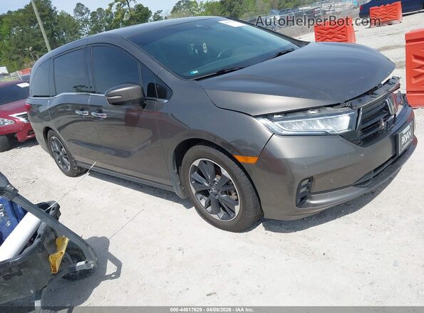 5FNRL6H93MB015104 2021 HONDA ODYSSEY Серый Передняя правая четверть