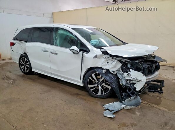 5FNRL6H97JB024321 2018 HONDA ODYSSEY Белый Передняя правая четверть