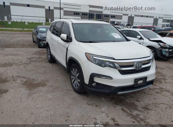5FNYF5H47KB018912 2019 HONDA PILOT Белый Передняя правая четверть