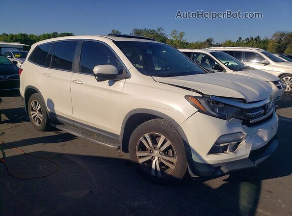 5FNYF6H59JB032159 2018 HONDA PILOT Белый Передняя правая четверть