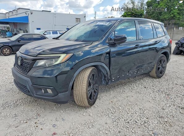 5FNYF7H27KB008388 2019 HONDA PASSPORT Черный Передняя левая четверть
