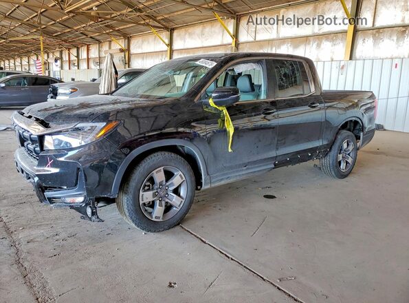 5FPYK3F55SB035615 2025 HONDA RIDGELINE Black წინა მარცხენა ხედი სამი მეოთხედიდან