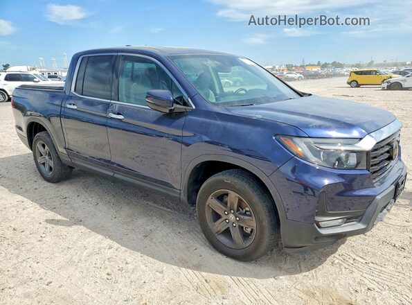 5FPYK3F76NB009532 2022 HONDA RIDGELINE Синий Передняя правая четверть