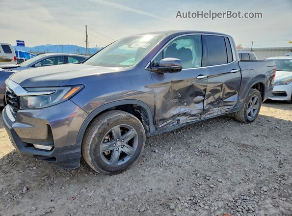 5FPYK3F76NB024239 2022 HONDA RIDGELINE Gray წინა მარცხენა ხედი სამი მეოთხედიდან