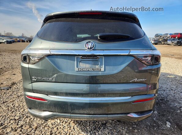 5GAEVCKW2NJ127944 2022 BUICK ENCLAVE Green Вид ззаду