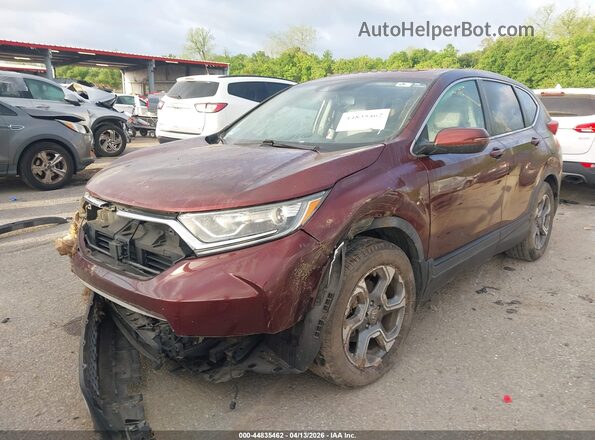 5J6RW1H82KL007758 2019 HONDA CR-V Бордовый Передняя левая четверть