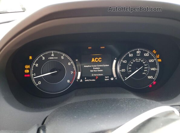 5J8TC2H58LL015432 2020 ACURA RDX Черный Вид щитка приборов