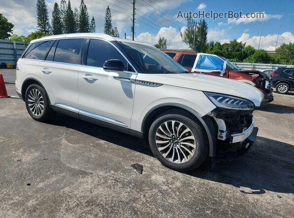 5LM5J7WCXMGL03399 2021 LINCOLN AVIATOR White Передня права чверть