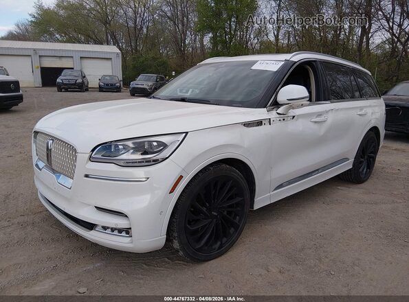 5LM5J7XC5MGL09433 2021 LINCOLN AVIATOR White Առջևի ձախ երեք քառորդ տեսարան