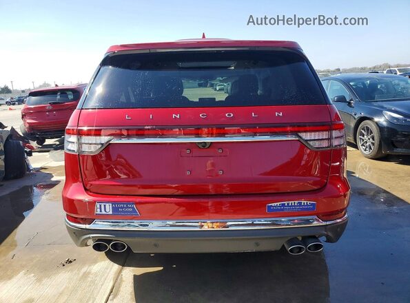 5LM5J7XC8LGL06864 2020 LINCOLN AVIATOR Красный Вид сзади