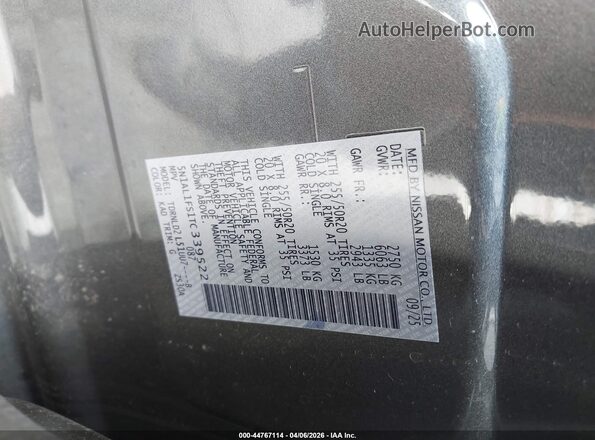 5N1AL1FS1TC339522 2026 INFINITI QX60 Gray ძრავის განყოფილების ხედი