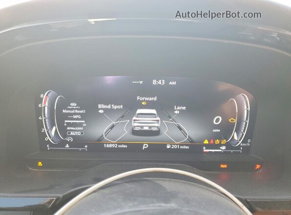 5N1AL1HU3SC346646 2025 INFINITI QX60 Белый Вид щитка приборов