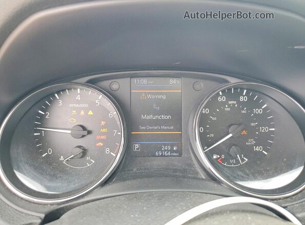 5N1AT2MT7LC810333 2020 NISSAN ROGUE Серый Вид щитка приборов