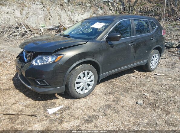 5N1AT2MV8GC877546 2016 NISSAN ROGUE Black წინა მარცხენა ხედი სამი მეოთხედიდან