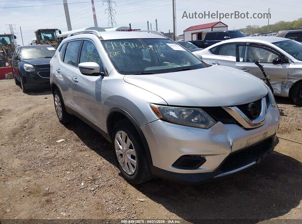 5N1AT2MV9GC802791 2016 NISSAN ROGUE Серебряный Передняя правая четверть