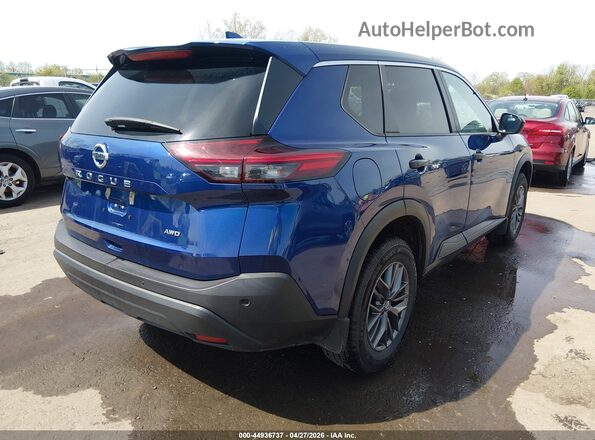 5N1AT3AB2MC690900 2021 NISSAN ROGUE Синий Задняя правая четверть