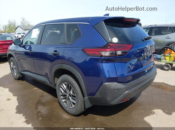 5N1AT3AB2MC690900 2021 NISSAN ROGUE Синий Задняя левая четверть
