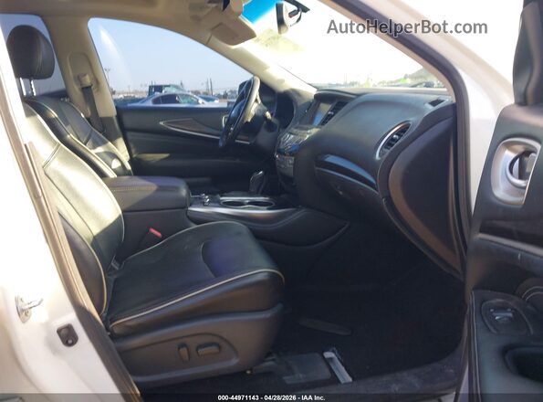5N1DL0MM0HC540573 2017 INFINITI QX60 White Widok wnętrza z przodu