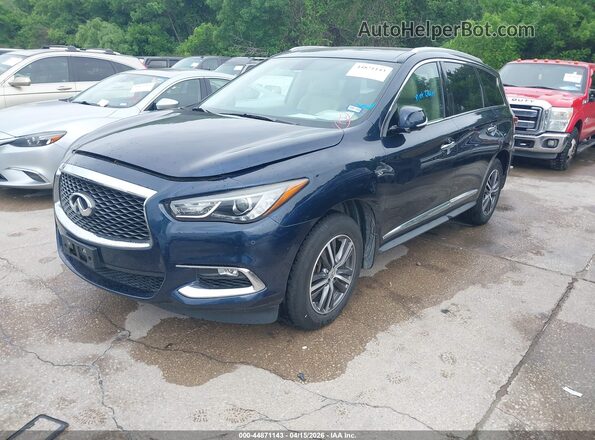 5N1DL0MM1HC548374 2017 INFINITI QX60 Blue წინა მარცხენა ხედი სამი მეოთხედიდან