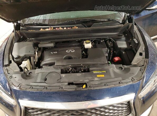 5N1DL0MM2JC511100 2018 INFINITI QX60 Blue Vista del compartimento del motor