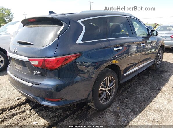 5N1DL0MMXHC524610 2017 INFINITI QX60 Синий Задняя правая четверть