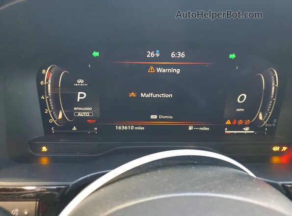 5N1DL1FS1PC368831 2023 INFINITI QX60 Black ხელსაწყოთა პანელის ხედი
