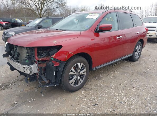 5N1DR2MN7HC673902 2017 NISSAN PATHFINDER Red Передня ліва чверть