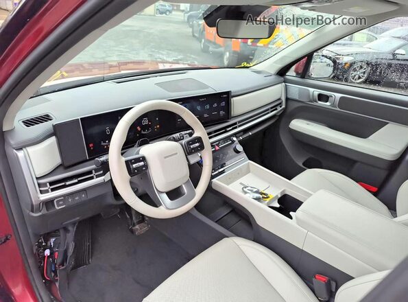 5NMP2DGLXRH036159 2024 HYUNDAI SANTA Burgundy Widok wnętrza z przodu