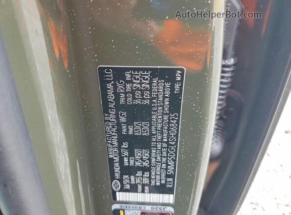 5NMP5DGL4SH068425 2025 HYUNDAI SANTA FE CALLIGRAPHY Зеленый Вид наклейки с VIN-кодом