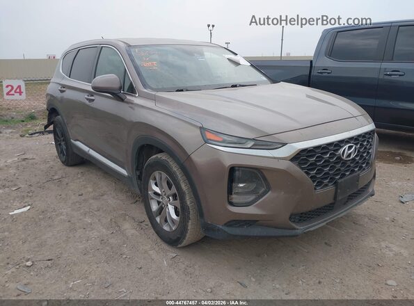 5NMS2CAD3KH078734 2019 HYUNDAI SANTA FE Коричневый Передняя правая четверть