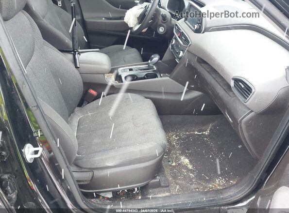 5NMS2CAD9KH036911 2019 HYUNDAI SANTA FE Black Widok wnętrza z przodu